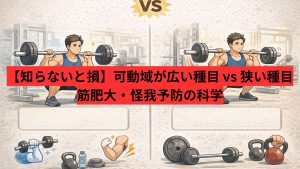 【知らないと損】可動域が広い種目 vs 狭い種目の違いと使い分け｜筋肥大・怪我予防の科学