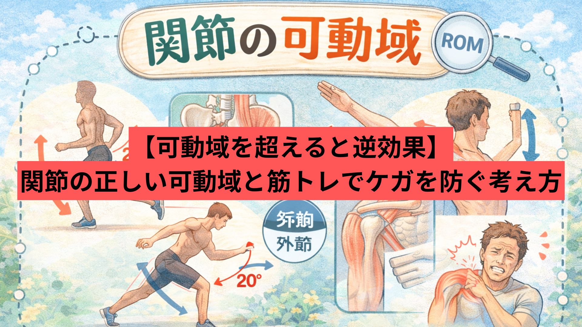 【可動域を超えると逆効果】関節の正しい可動域と筋トレでケガを防ぐ考え方